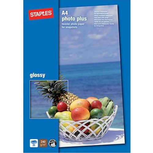 Fotopapir STAPLES P A4 240g gloss (25) [krt20]