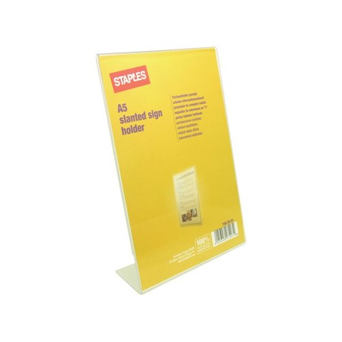Menyholder STAPLES A5 skrå klar