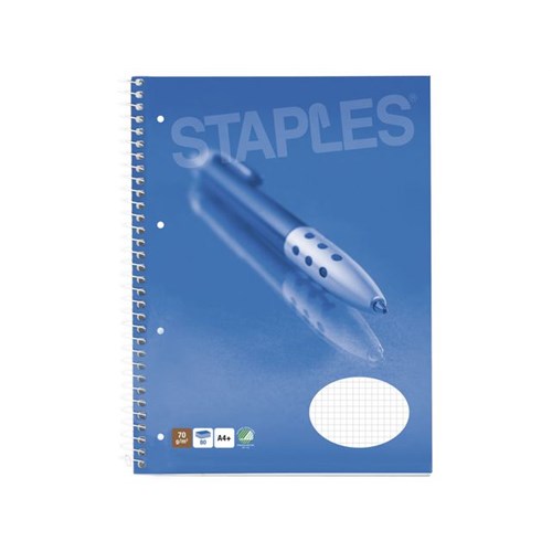 Spiralhefte STAPLES A4 70g 80bl Ruter