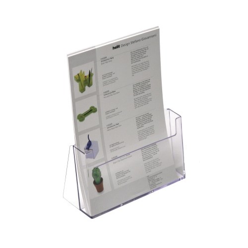 Brosjyreholder HELIT A4 Klar