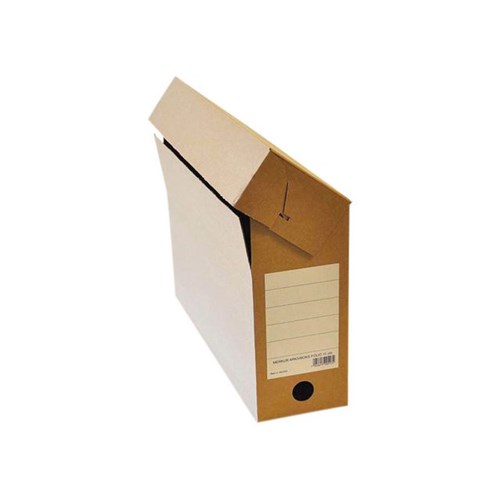 Arkivboks folio 15cm massiv papp m/hull