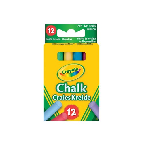 Kritt CRAYOLA Støvfri Farger (12)