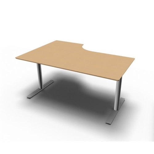 Bordplate FUMAC Combi mdf Høyrevendt L160xD110/80x60 Laminat Eik